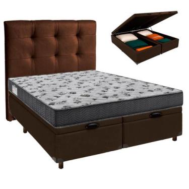Imagem de Kit Cabeceira + Cama Box Bau + Colchão Casal D33 Iso100 Ortobom