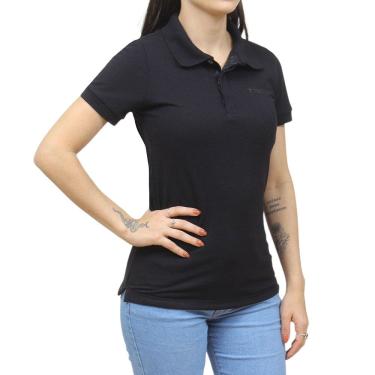 Imagem de Camisa Gola Polo Feminina Slim Preta TXC 38390