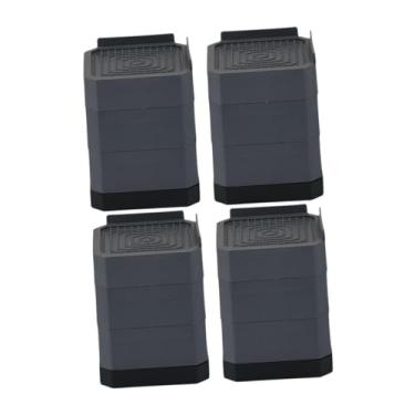 Imagem de Generic 4x Almofadas Antivibração para Pés de Móveis, Apoio Quadrado para Pés de Cama, Elevadores de Móveis, Serviço Pesado para Sofá, Máquina de Lavar Sofá, Cinza, 3 Camadas