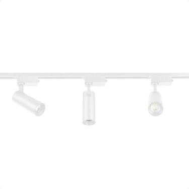Imagem de Trilho Eletrificado Branco De Led Blumenau Com 3 Spots 6500K