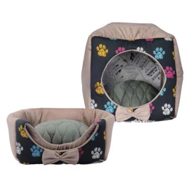 Imagem de Cama Iglu e Toca Para Cachorro Luxo Patas Color G