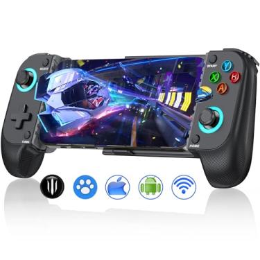 Imagem de Controle de telefone para iPhone/Android com joystick Hall, controle sem fio para iPhone compatível com Xbox Game Pass, PlayStation, Steam Link, Call of Duty, Cloud Android iOS Controller