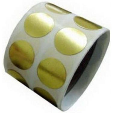 Imagem de Etiqueta Bolinha Dourada 1,5 Cm Rolo C/1000 Unidades
