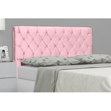 Imagem de Cabeceira para Cama Box Solteiro 90 Cm Imperatriz - Suede Rosa - In-9 