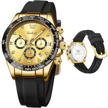 Imagem de OLEVS Relógios femininos pequenos de diamante de luxo - pulseira de aço inoxidável, vestido de negócios à prova d'água, analógico, luminoso, relógios femininos, relógio feminino preto e dourado