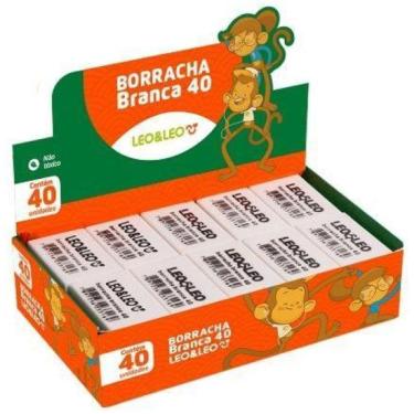 Imagem de Borracha Escolar Branca Escolar Nº40 Caixa C/40 Unidades