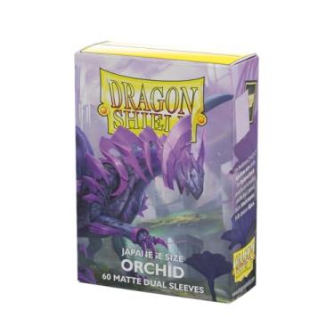 Imagem de Mangas japonesas duplas foscas Arcane Tinman Dragon Shield (pacote com 60) - Orquídea, eucalipto, lagoa, relâmpago ou neve (orquídea)