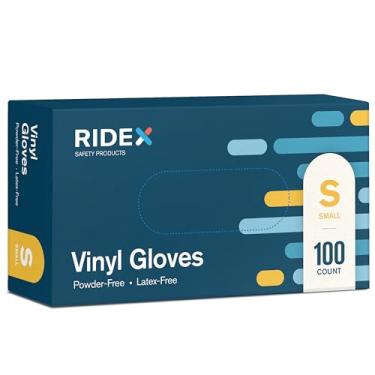 Imagem de Luvas descartáveis de vinil transparente sem látex [100 unidades] luvas multiuso sem pó, luvas de caixa de dispensador 100 peças - luva pequena tamanho da Ridex Medical