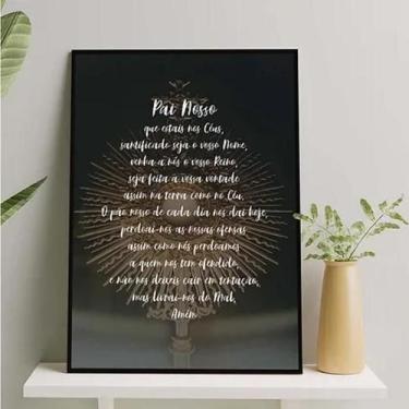 Imagem de Quadro Oração Pai Nosso - Santíssimo 45X34Cm - Com Vidro - Quadros On-