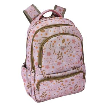 Imagem de Mochila para Notebook Feminina Floral, Estampa de Flores e Folhas, MN4270