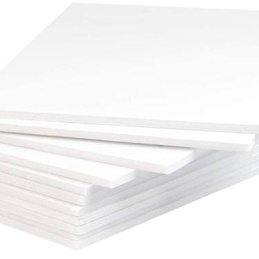 Imagem de Mat Board Center, pacote com 10 placas de espuma sem ácido, placas de espuma branca de 40,6 x 50,8 cm, 1/20.3 cm de espessura