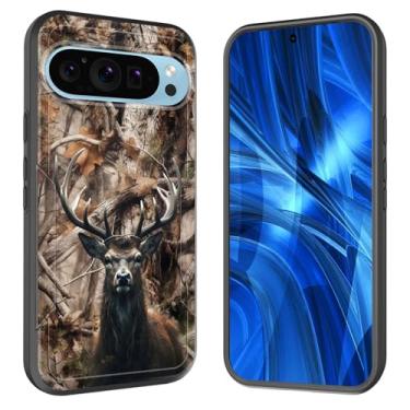 Imagem de JHYYTUJTYP Capa para Pixel 10 Pro XL, [Teste de queda de grau militar] Capa protetora resistente à prova de choque resistente para Google Pixel 10 Pro XL 6,8 polegadas 2025, camuflagem veado da