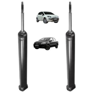 Imagem de Amortecedor Traseiro Esquerdo + Direito Fiat Punto 2007 A 2017 Nakata,