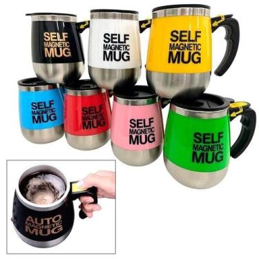 Imagem de Caneca Mixer Inox Magnética 400ml CAPPUCCINO - BRANCO - MUG