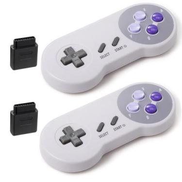 Imagem de Pacote de 2 controladores sem fio para console original SNES - KIWITAT