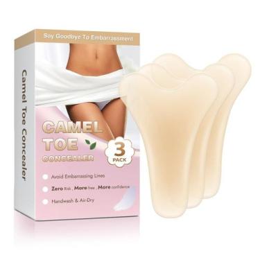 Imagem de Corretivo Camel Toe, pacote com 3 inserções de silicone reutilizáveis 