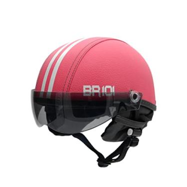 Imagem de Capacete Coquinho Scooter Elétrica Bike Skate Patinete BR 101 Premium Viseira Fume (Rosa, M - VESTE 57/58)