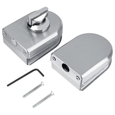 Imagem de Língua de Trava Redonda Sólida Controlada por Botão Giratório, Adequada para Porta de Vidro de 10~12 Mm, Fácil de Instalar