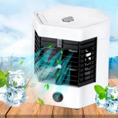 Imagem de Mini Ventilador Usb Portátil Com Ar Condicionado Ajustável - Climatiza