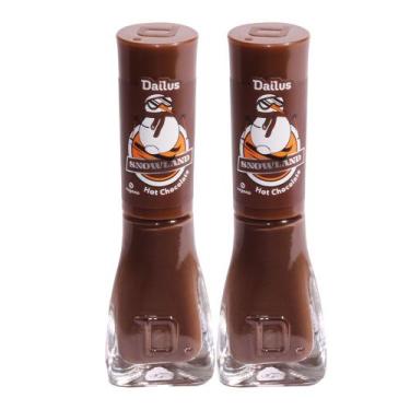Imagem de Kit 2 Esmalte Dailus Snowland Cremoso Cor Hot Chocolate 8ml