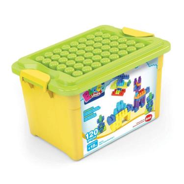 Imagem de Super Caixa Blocos de montar 120 peças Divertida 2 MK170 DISMAT Brinquedo educativo