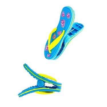 Imagem de Clipes de toalha de praia estilo chinelos tamanho jumbo para cadeira de praia, pátio de praia de cruzeiro, acessórios de piscina para cadeiras, clipe doméstico, carrinho de bebê. por C&H Solutions