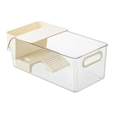 Imagem de Gralara Tanque de tartarugas, suprimentos para habitat de répteis, caixa de alimentação, multifuncional, área de incubação de fácil acesso, acessórios de, S