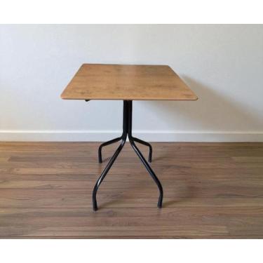 Imagem de Mesa Moema 70x70 Para Sorveteria Sala Restaurante Imbuia - EcomHome