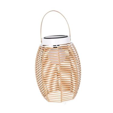 Imagem de Generic Lanterna solar à prova d'água, portátil, imitação de rattan, luz solar para área externa, jardim, decoração para pátio, quintal, jardim e
