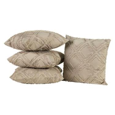 Imagem de Capas De Almofadas Aveline 45cm x 45cm 04 Peças - Caqui - Bia Enxovais