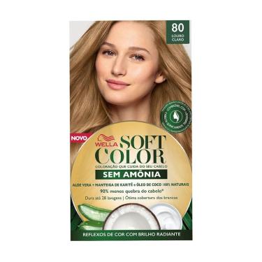 Imagem de Tintura Soft Color Sem Amônia Louro Claro 80 Kit