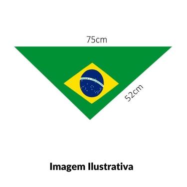 Imagem de Bandana Bandeira do Brasil Cetim Fantasias Radicais