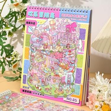 Imagem de 8 Sets Girls 3D Miniature Scene Stickers 4 Sets of Large Size and 4 Sets of Small Size DIY 3D House Stickers Kit Make Your Own Miniature Room Cute Cartoon Sticker Scenes for Adult