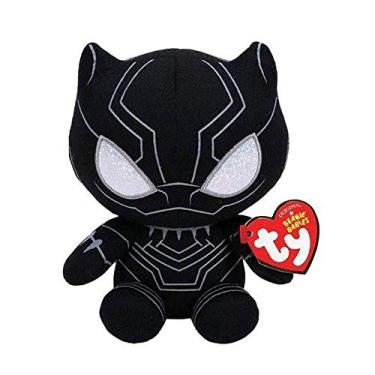Imagem de TY Marvel Avengers Black Panther Regular, Licensed Squishy Beanie Baby Soft Plush Toys, Collectible Cuddly Stuffed Teddy