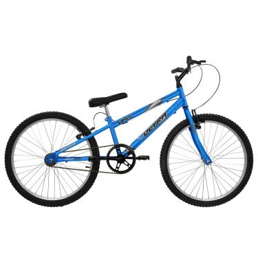 Imagem de Bicicleta de Passeio Ultra Bikes Esporte Chrome Line Rebaixada Aro 24 Reforçada Freio V-Brake Sem Marcha Blue Azul