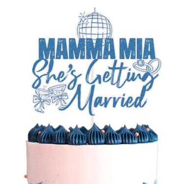 Imagem de Mamma Mia Bachelorette Cake Topper, Mamma Mia She is Getting Married, Disco Dancing Queen Party Decorations Wedding Bridal Shower Party