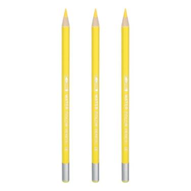 Imagem de PATIKIL Lápis de aquarela, conjunto de lápis de cor amarelo claro, esboço para colorir, lápis de cor, materiais de desenho de artistas a granel para misturar livros de colorir para adultos, 3 peças