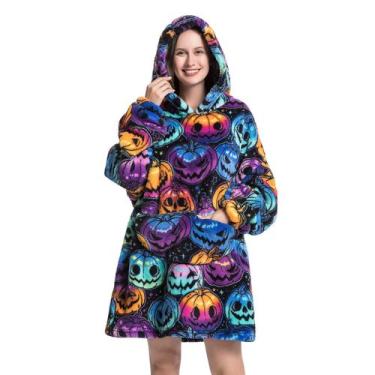 Imagem de Cobertor vestível com capuz Deserthome de tamanho grande para mulheres