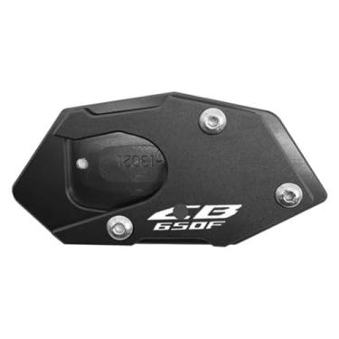 Imagem de BYYINGSUS Acessórios de modificação de motocicleta Placa de extensão de almofada de suporte lateral CNC compatível com CB650F 2014-2018 (preto)