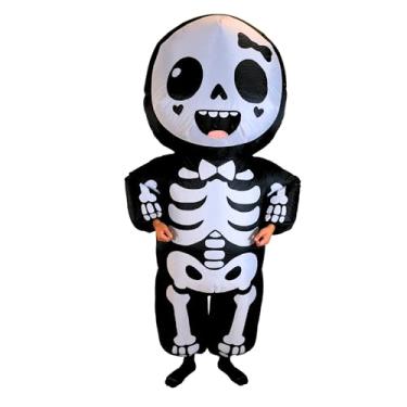 Imagem de PTS Fantasia inflável, fantasia de esqueleto inflável para festa de cosplay de Halloween (adultos)