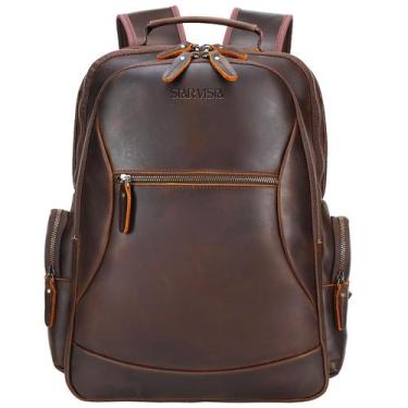 Imagem de Mochila para laptop STAR VISTA Nettuno 15,6" em couro vintage