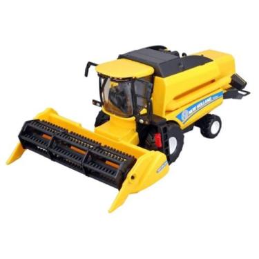 Imagem de Miniatura Trator Agrícola New Holland TC5.90 c/ Colheitadeira de Grãos