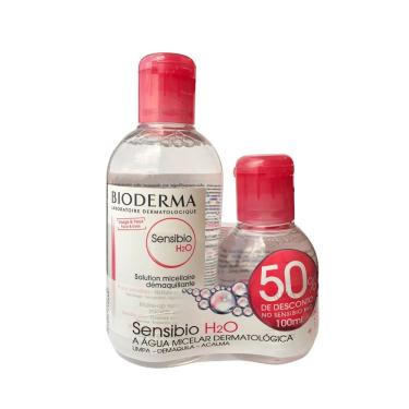Imagem de Sensibio H2O Bioderma Solução Micelar Demaquilante com 250ml + 50% Desconto em Embalagem com 100ml