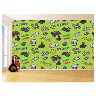 Imagem de Papel De Parede 3D Infantil Controle Game Jogo 3,5M Azs211