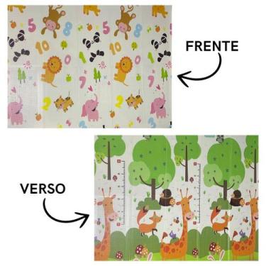 Imagem de Tapete Infantil Dobrável Polietileno Expandido Dupla Face 196X149cm Em