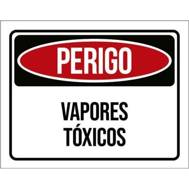 Imagem de Placa Perigo Vapores Tóxicos 36X46