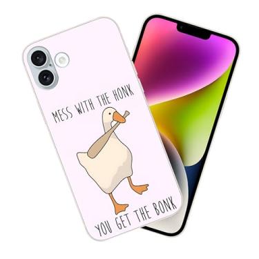 Imagem de JIHANFENYUE Capa compatível com iPhone 17, bonito e engraçado mordendo um taco de beisebol, à prova de choque, elegante, capa transparente de TPU para mulheres e meninas