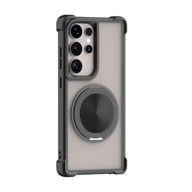 Imagem de Capa magnética giratória com armadura militar, preta, para Galaxy A55 5G