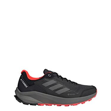 Imagem de adidas Tênis masculino Terrex Trailrider GTX, Preto/cinza/vermelho solar, 15