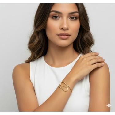 Imagem de Pulseira Organica Ajustável - Orel - Dourado e Prata - JMA Bijoux, Pra